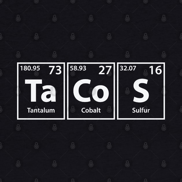 Tacos (Ta-Co-S) Periodic Elements Spelling by cerebrands